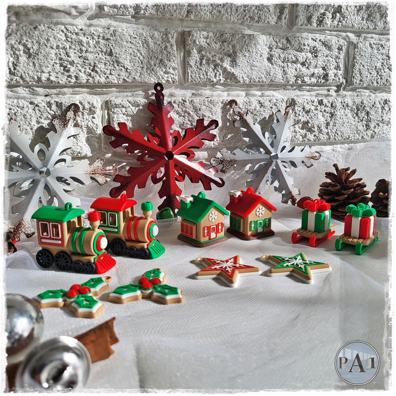 Gingerbread Sleigh Ornament Gift— 3D Printed Christmas Decor - Image 5