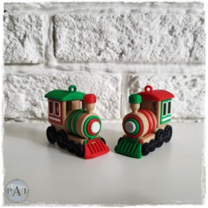 Gingerbread Train Ornament – 3D Printed Christmas Train Decoration | Holiday Gingerbread Decor | Fusion Layer 3D