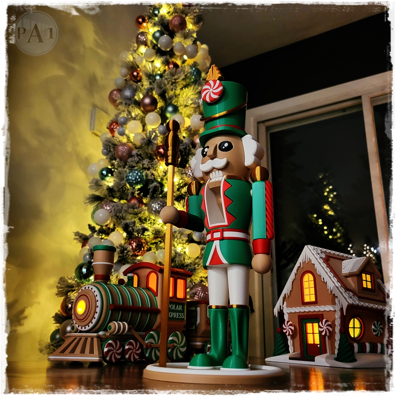Large Nutcracker Christmas Decoration – 12" 3D Printed Holiday Display (Fusion Layer 3D) - Image 8