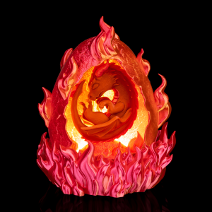 Flameborn Dragon Egg Lamp – 3D Printed Dragon Table Lamp with G9 LED Light