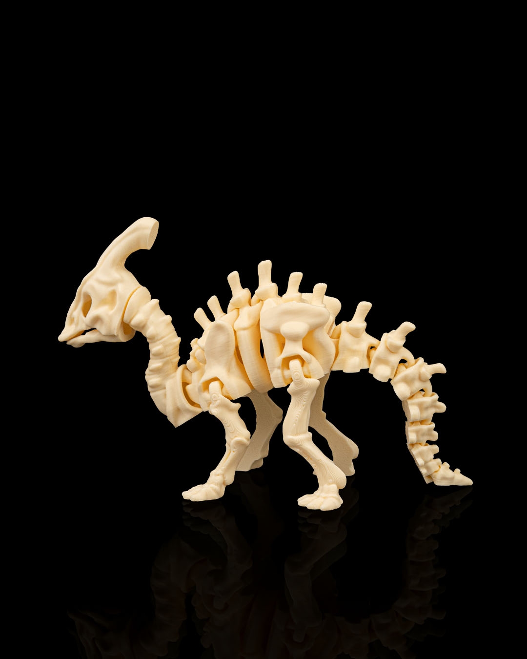Articulated Parasaurolophus Skeleton – 3D Printed Poseable Dinosaur Figure