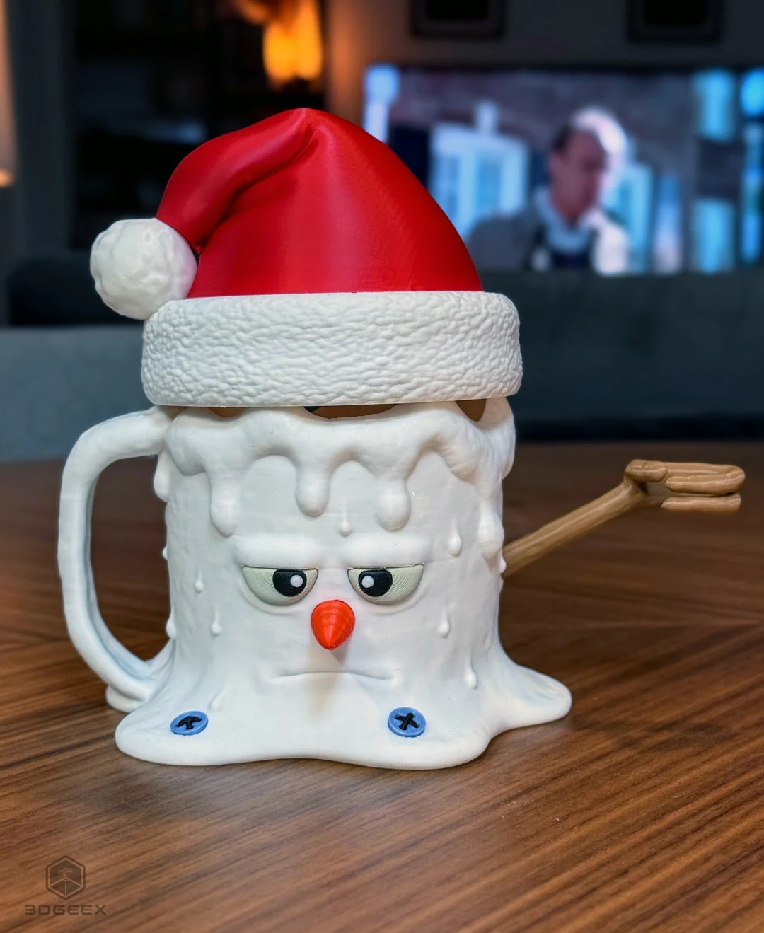 Angry Snowman Ice Cream Pint Holder – Funny Christmas Ice Cream Mug Holder - Image 4