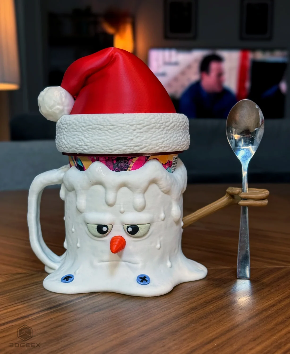Angry Snowman Ice Cream Pint Holder – Funny Christmas Ice Cream Mug Holder - Image 6