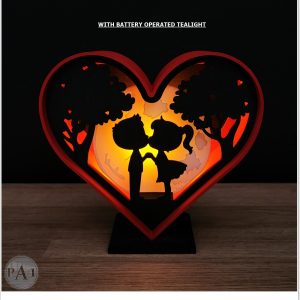 Heart Silhouette Love Lamp – Romantic Couple Night Light Decor