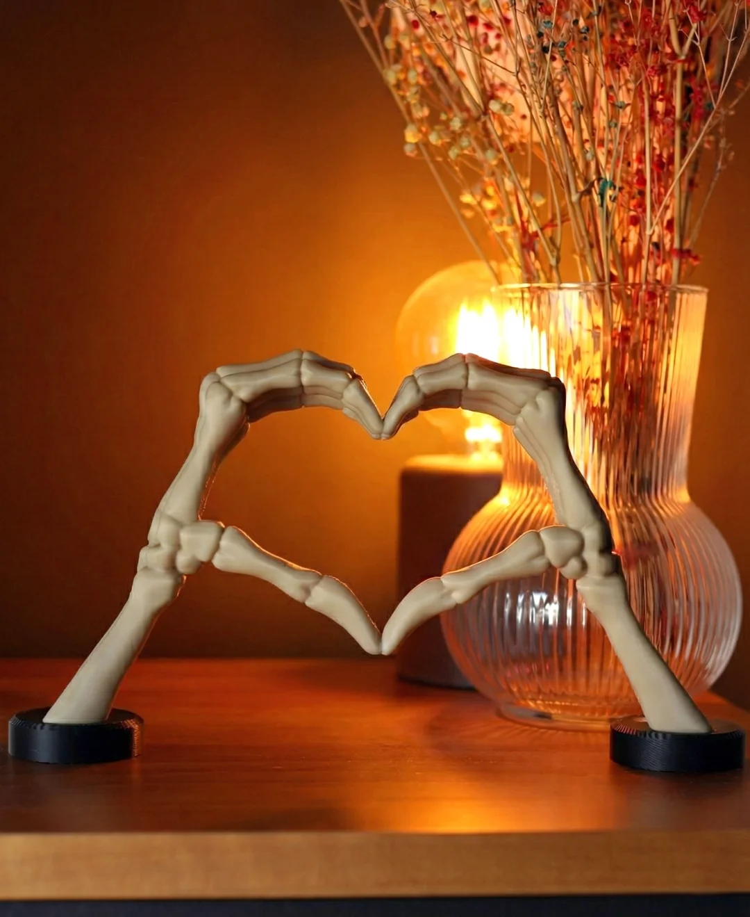 Till Death Skeleton Heart Picture Frame – Gothic Love Decor Display - Image 3