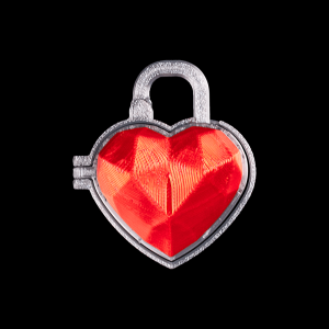 Heart Lock Stash Container | Love Stash Collection | 3D Printed Heart Safe Box