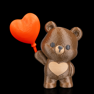 Bear Balloon Heart Keychain | Bearly Loved Collection | 3D Printed Bear Bag Charm