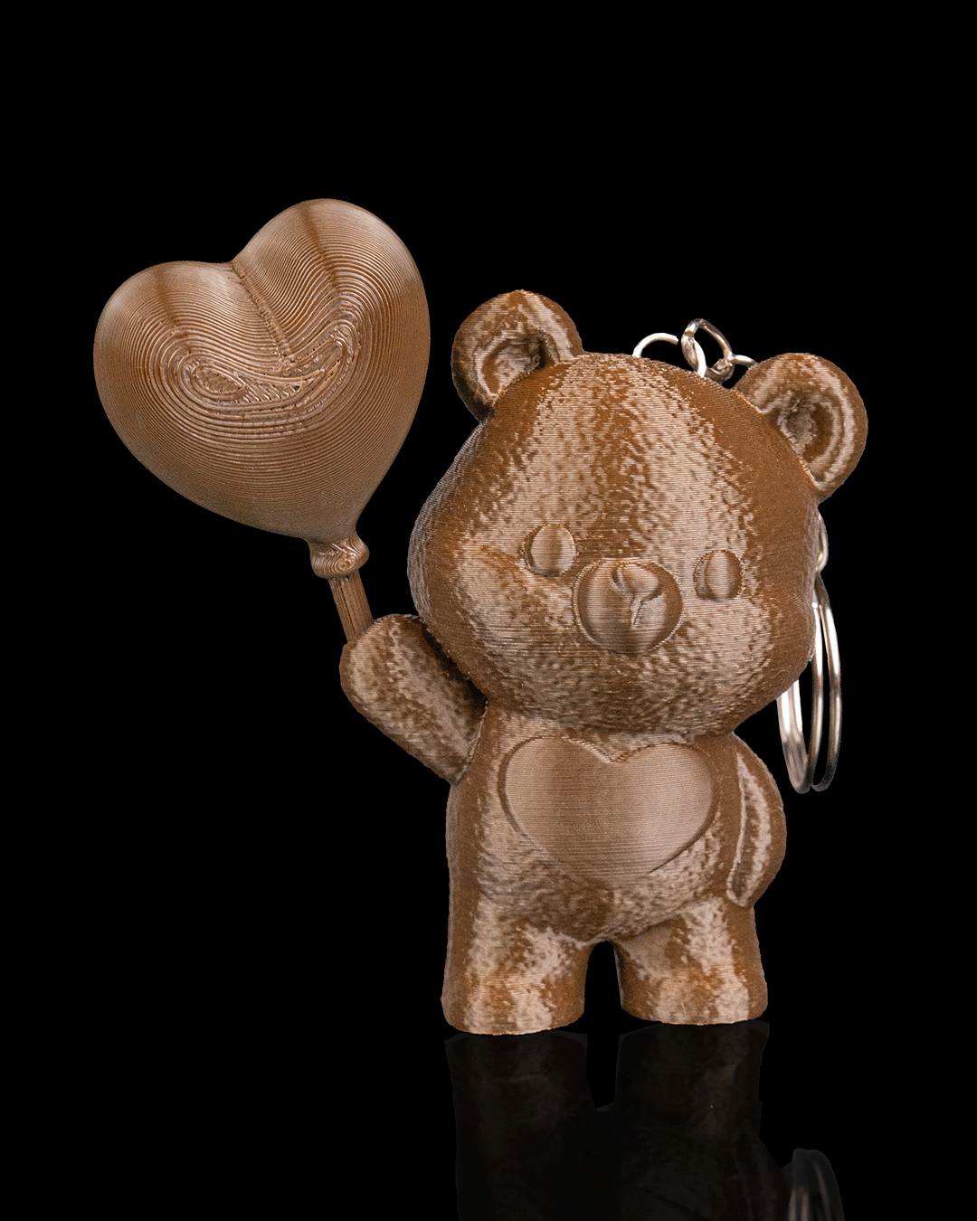 Bear Balloon Heart Keychain | Bearly Loved Collection | 3D Printed Bear Bag Charm - Image 7