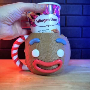 Gingerbread Ice Cream Pint Holder Mug