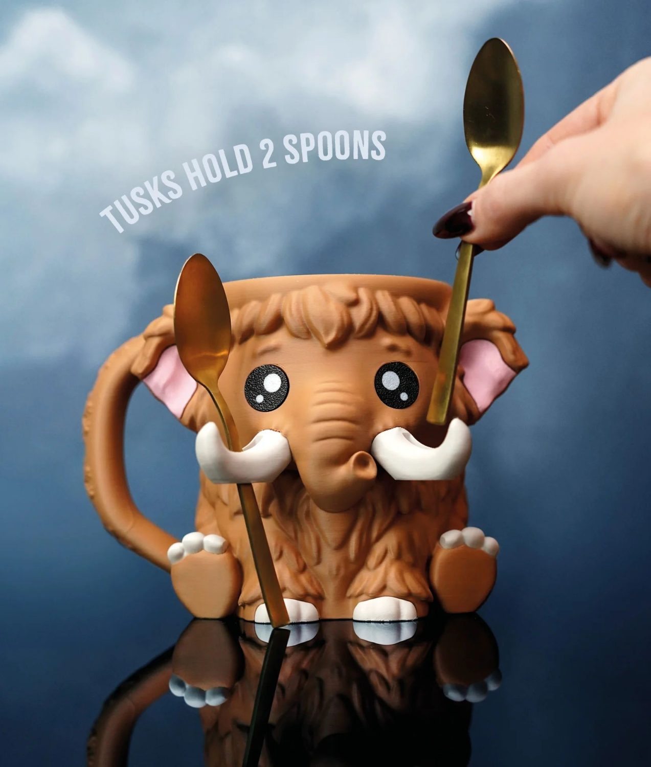 Mammoth Ice Cream Pint Holder – Cute 3D Printed Ice Cream Cozy for 16 oz Pints - Image 6