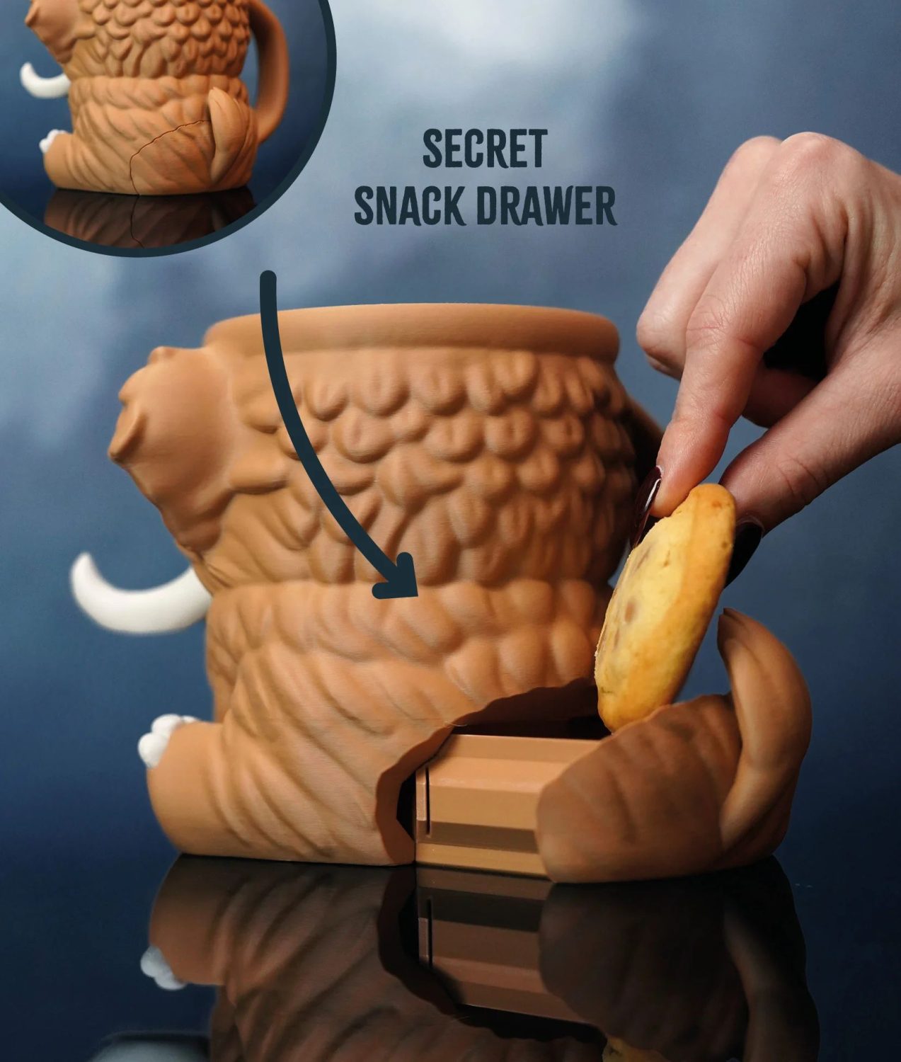 Mammoth Ice Cream Pint Holder – Cute 3D Printed Ice Cream Cozy for 16 oz Pints - Image 9