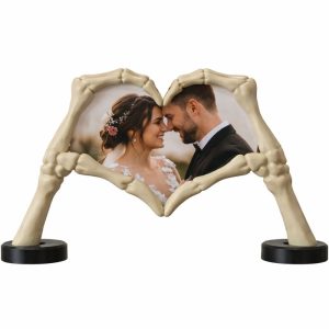Till Death Skeleton Heart Picture Frame – Gothic Love Decor Display
