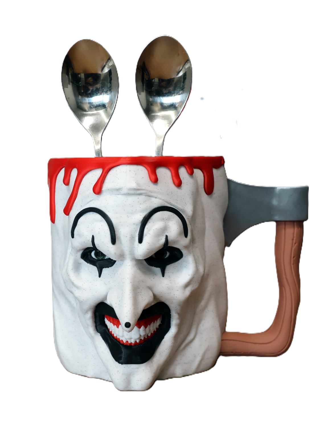 Art Inspired Horror Ice Cream Pint Holder Mug with Spoon Holders Fits 16 oz Pints Spooky Gift - Image 14