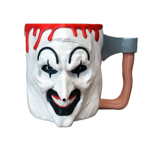 Art Inspired Horror Ice Cream Pint Holder Mug with Spoon Holders Fits 16 oz Pints Spooky Gift