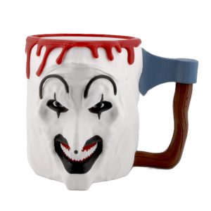 Art Inspired Horror Ice Cream Pint Holder Mug with Spoon Holders Fits 16 oz Pints Spooky Gift