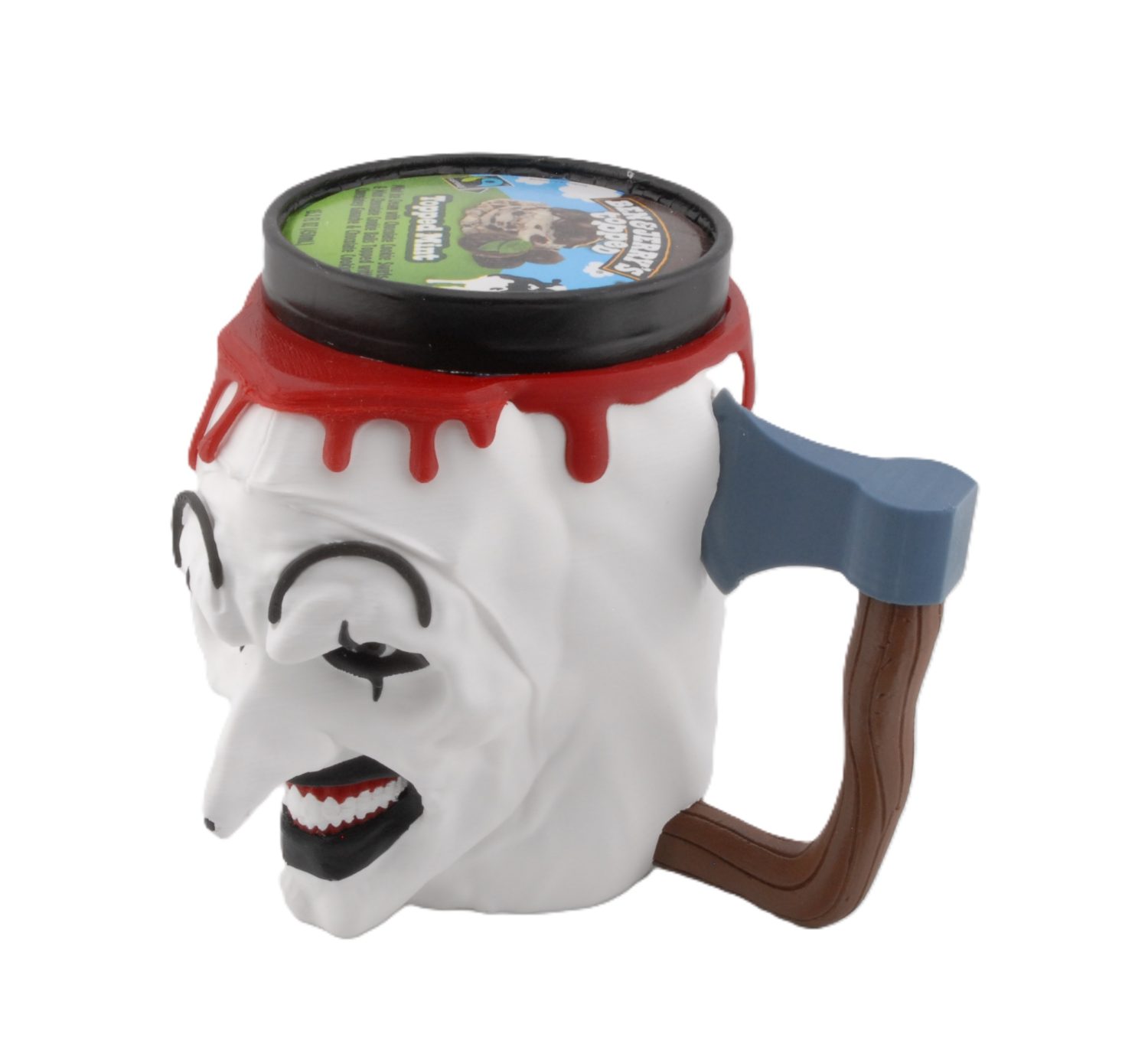 Art Inspired Horror Ice Cream Pint Holder Mug with Spoon Holders Fits 16 oz Pints Spooky Gift - Image 21