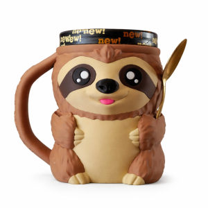 Sloth Ice Cream Pint Holder | Cute Sloth Pint Sleeve for 16 oz Ice Cream | Spoon Holder | Left or Right Handle | Optional Snack Drawer