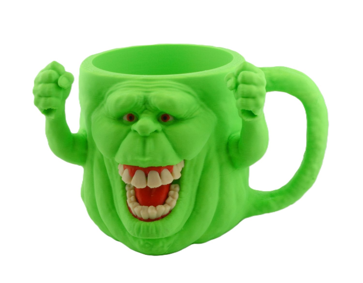 Slimer Ice Cream Pint Holder with Spoon Holder | 3D Printed Ice Cream Cozy | Fits Standard 16 oz Ice Cream Pints | Handmade by Fusion Layer 3D - Image 2