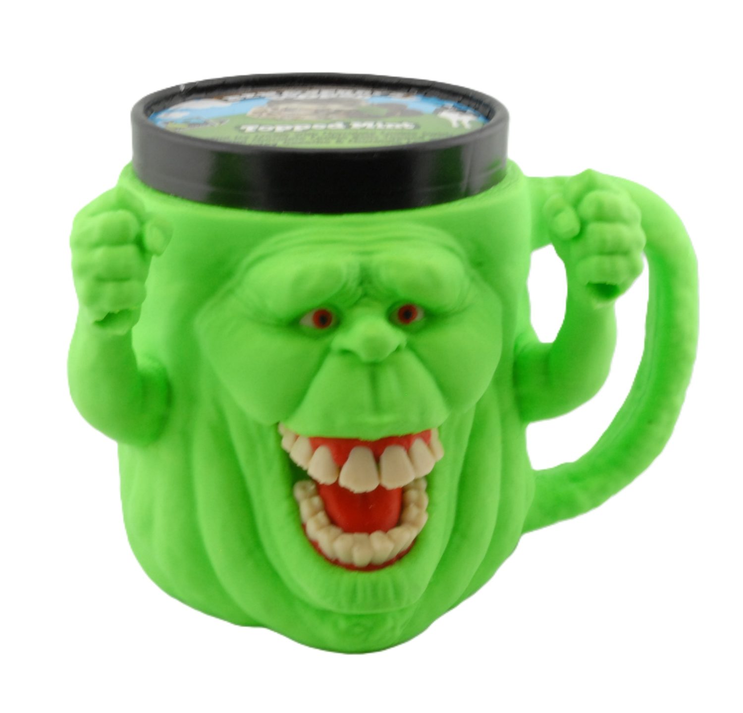 Slimer Ice Cream Pint Holder with Spoon Holder | 3D Printed Ice Cream Cozy | Fits Standard 16 oz Ice Cream Pints | Handmade by Fusion Layer 3D - Image 8