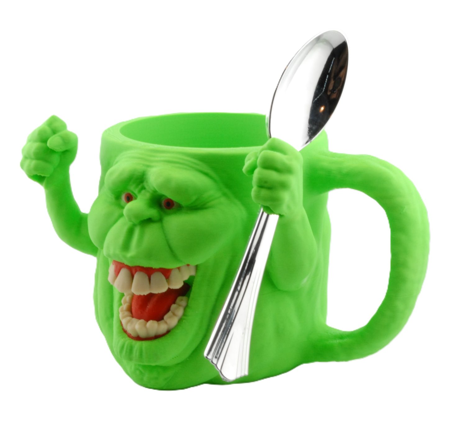 Slimer Ice Cream Pint Holder with Spoon Holder | 3D Printed Ice Cream Cozy | Fits Standard 16 oz Ice Cream Pints | Handmade by Fusion Layer 3D - Image 10